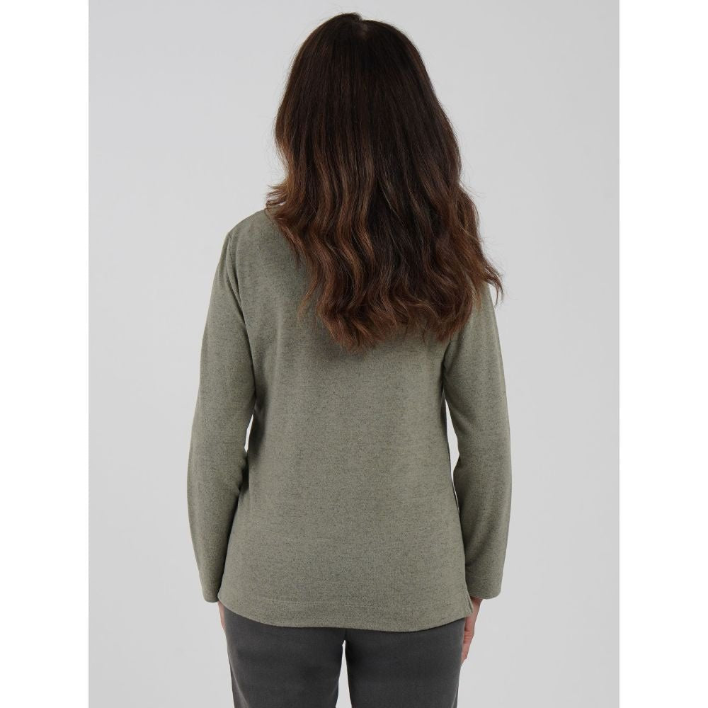TIGI Drape Knot Neckline Top - Basil Green - Old Railway Line Garden Centre