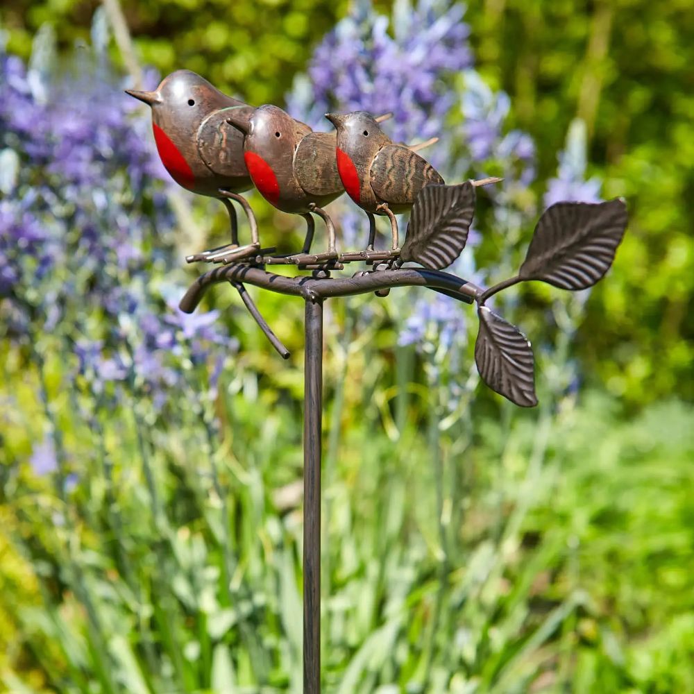 Tom Chambers 100cm Robin Trio Plant Stake
