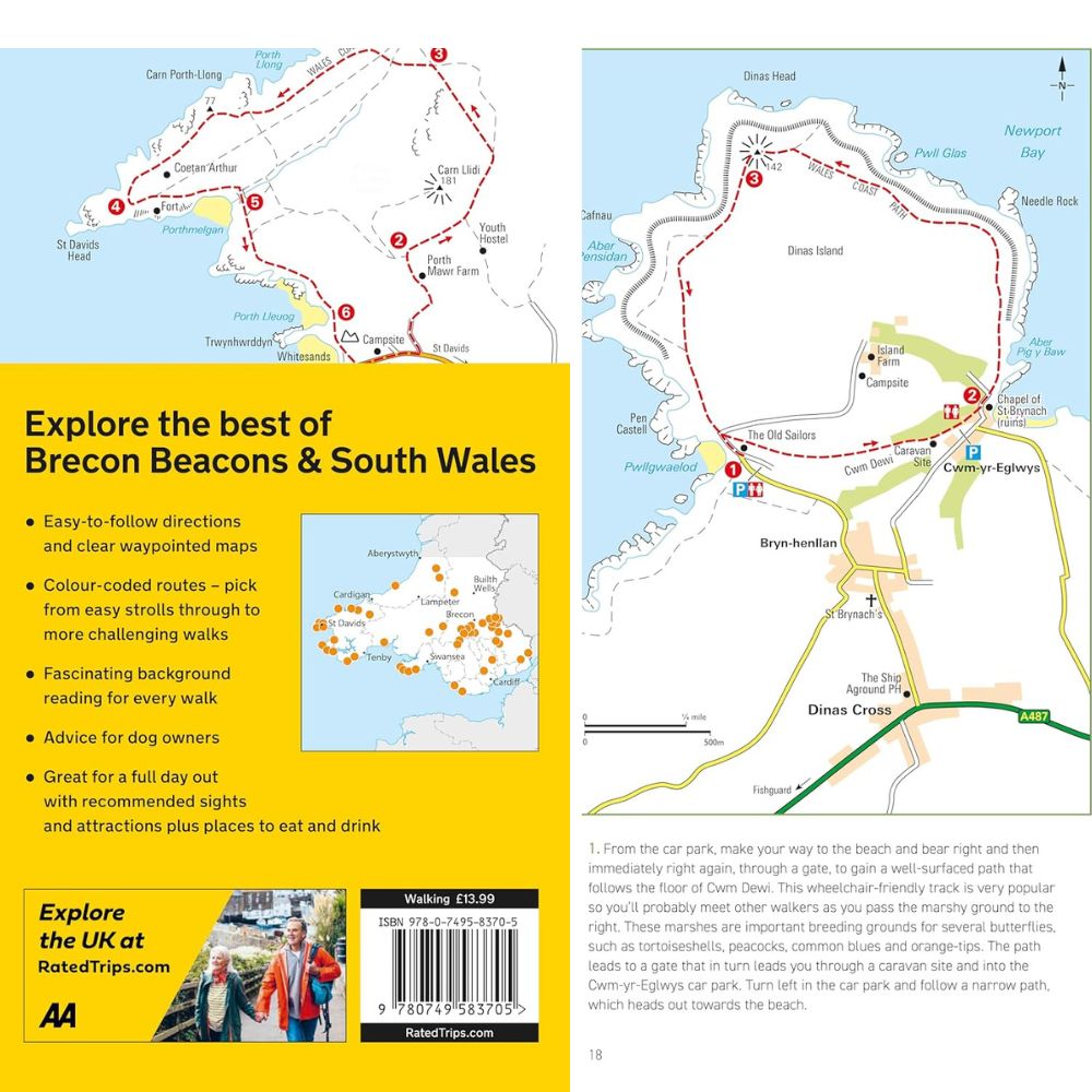 Tom Hutton AA 50 Walks in Brecon Beacons and South Wales Guidebook