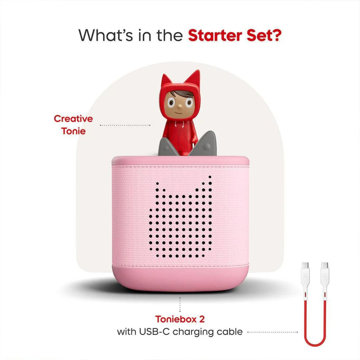 Tonies Pink Toniebox2 Starter Set & Creative Tonie