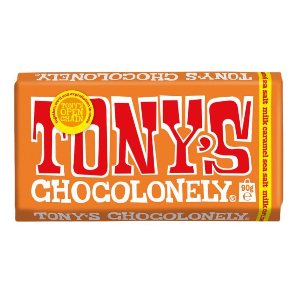 Tony's Chocolonely Milk Chocolate Caramel Sea Salt Chocolate Bar