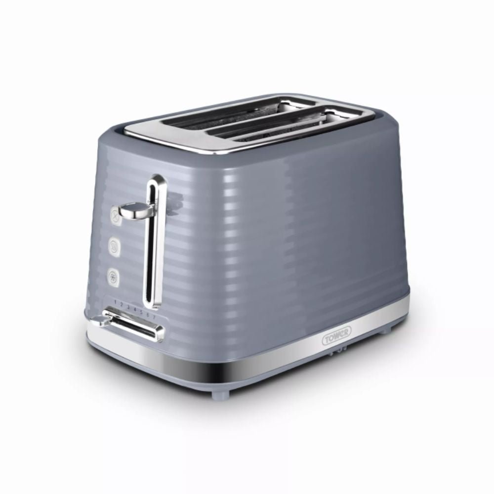 Tower 2 Slice Grey Saturn Toaster - Old Railway Line Garden Centre