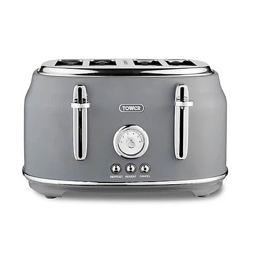 Tower Grey Renaissance 4 Slice Toaster