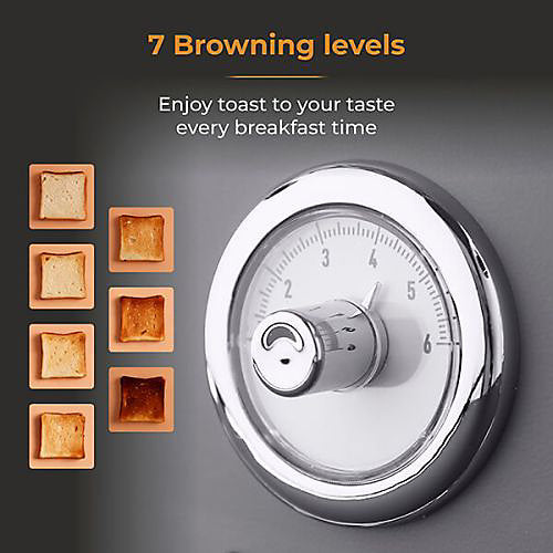 Tower Grey Renaissance 4 Slice Toaster