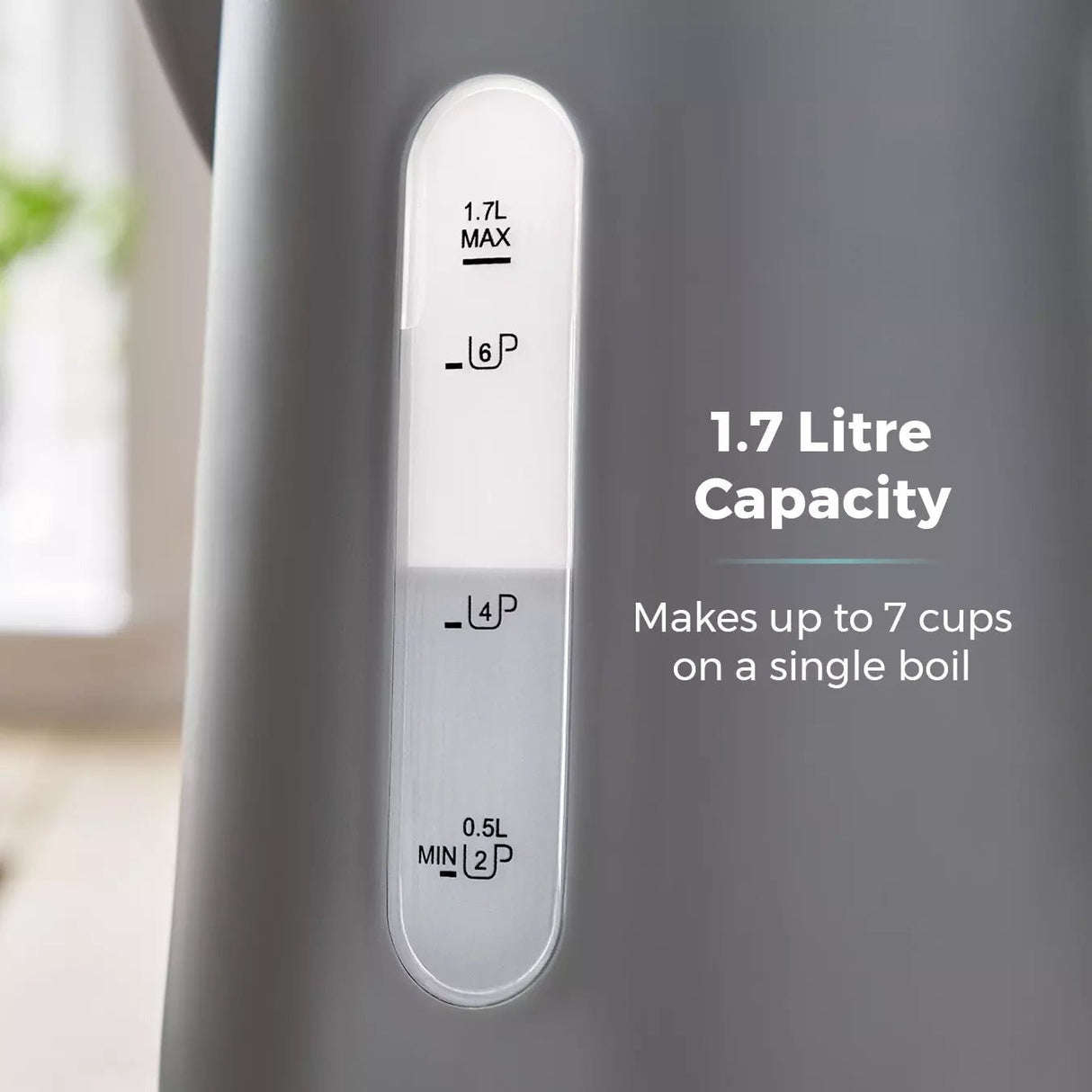 Tower Scandi 1.7L Grey Rapid Boil Kettle - Old Railway Line Garden Centre