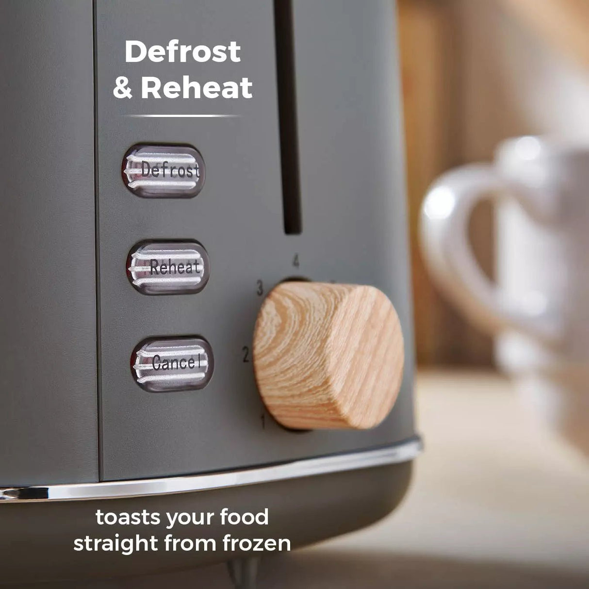 Tower Scandi 2 Slice Grey Toaster - Old Railway Line Garden Centre