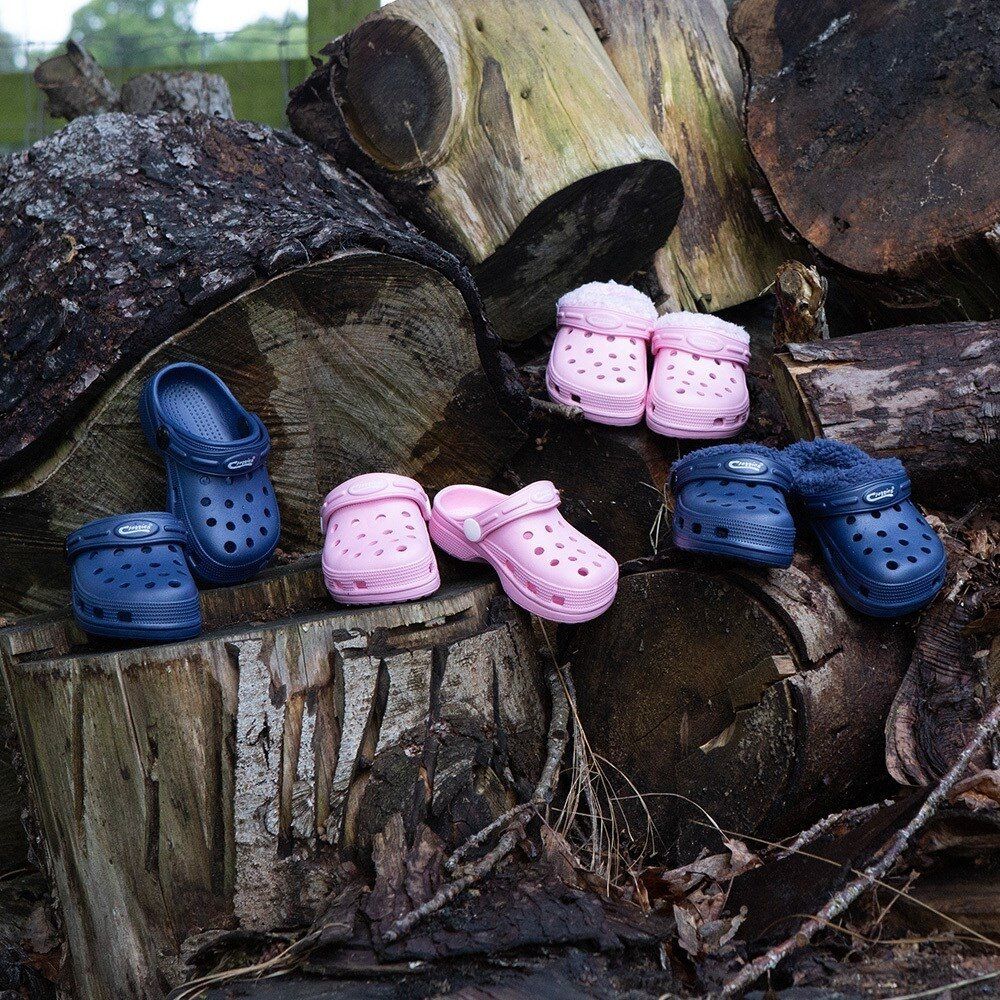 Town & Country Blue Kids Fleecy Clogs Size 10