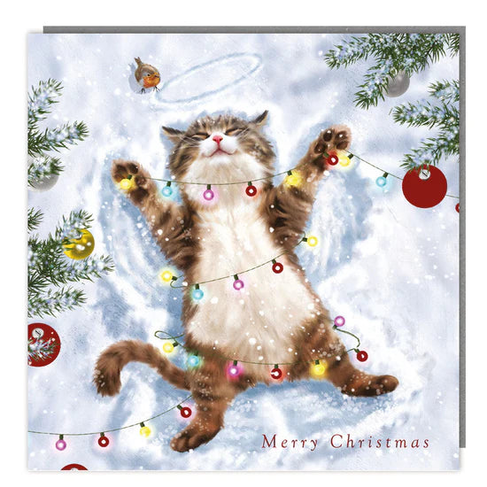 Tracks Publishing Happy Cat Christmas Charity Cards - (Pack of 5)