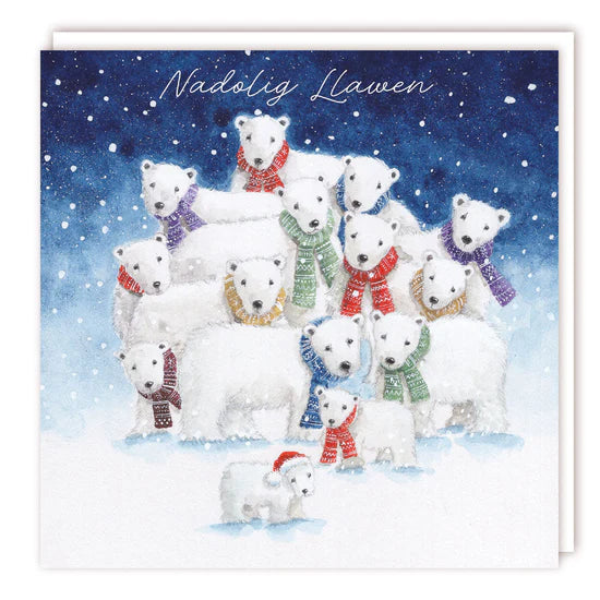 Tracks Publishing Many Polar Bears Christmas Charity Cards - (Pack of 5)