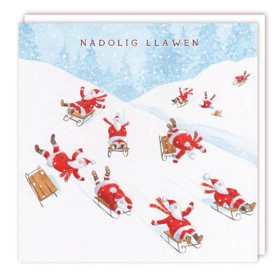 Tracks Publishing Santa Sledding Christmas Charity Cards - (Pack of 5)