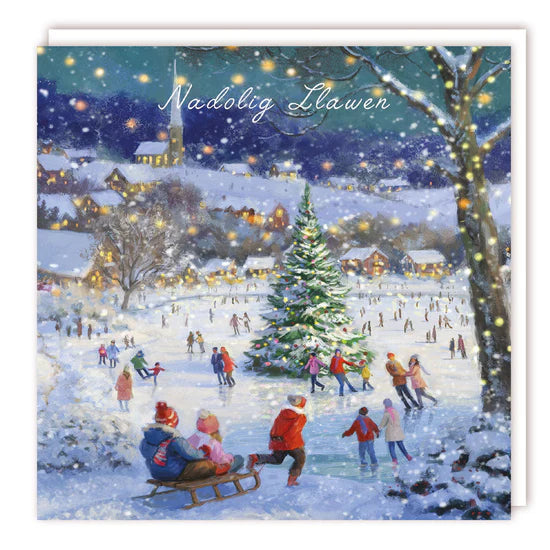 Tracks Publishing Skating in the Square Christmas Charity Cards - (Pack of 5)