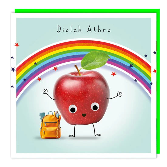 Tracks Publishing Thank You Teacher Apple Blank Card - Blue