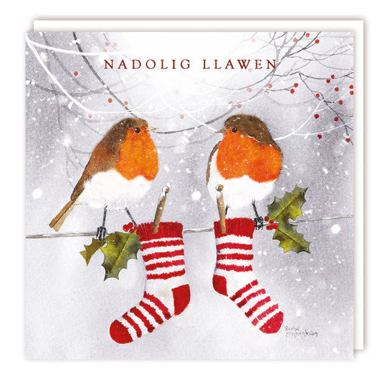 Tracks Publishing Two Robins Christmas Charity Cards - (Pack of 5)