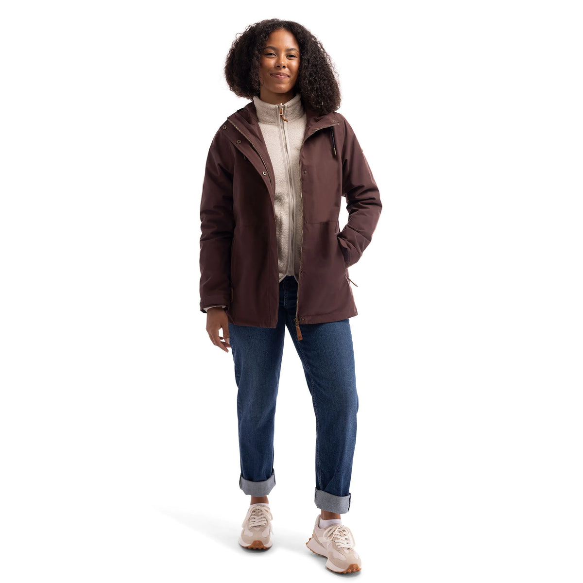 Trespass 3 in 1 Kamila Women's Rain Jacket - Mocha
