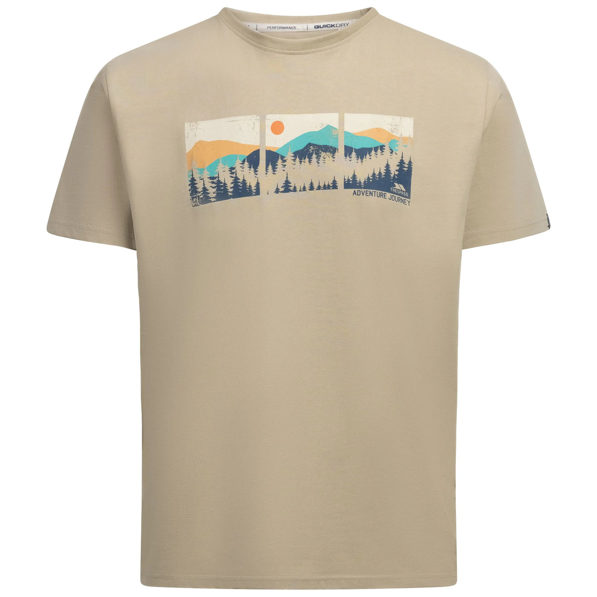Trespass Benny Men's Graphic Short Sleeve T-Shirt - Oat
