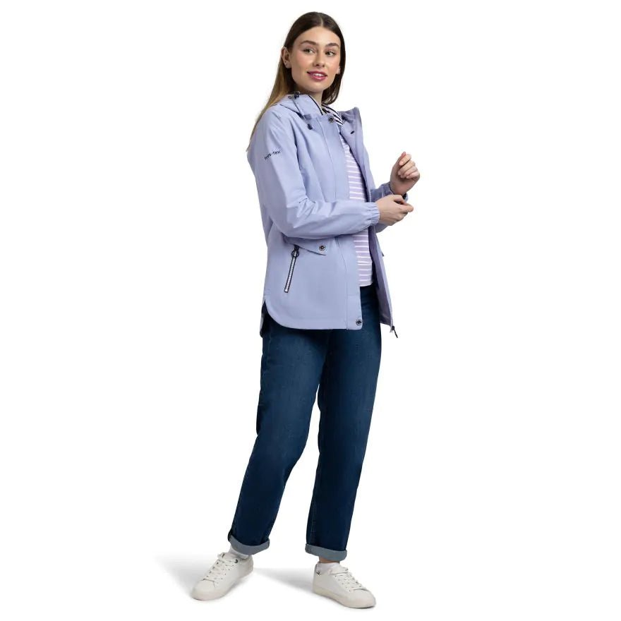 Trespass Flourish Hooded Women's Waterproof Jacket - Cool Blue - Old Railway Line Garden Centre