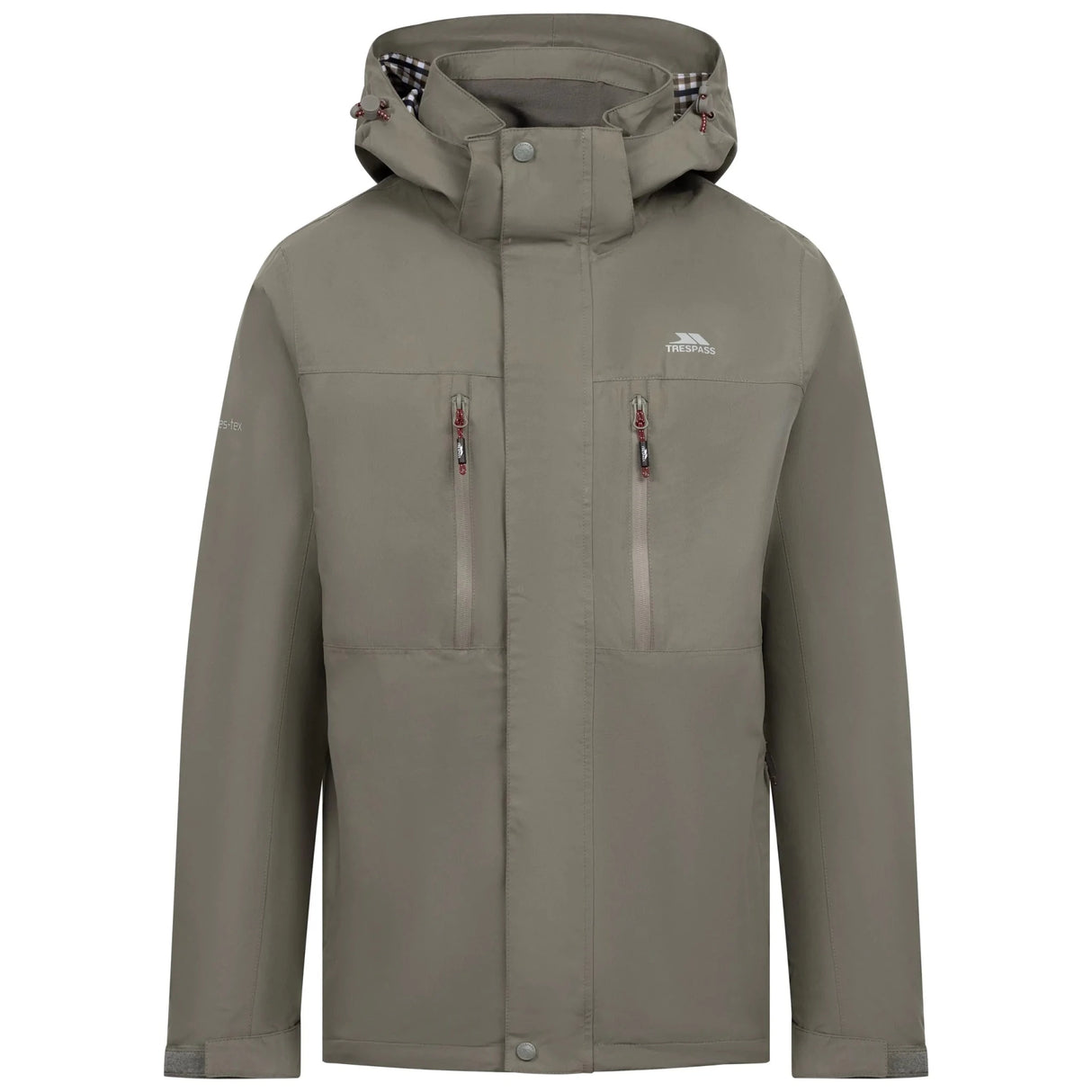 Trespass Griminish Storm Flap Men's Waterproof Jacket - Green Smoke - Old Railway Line Garden Centre