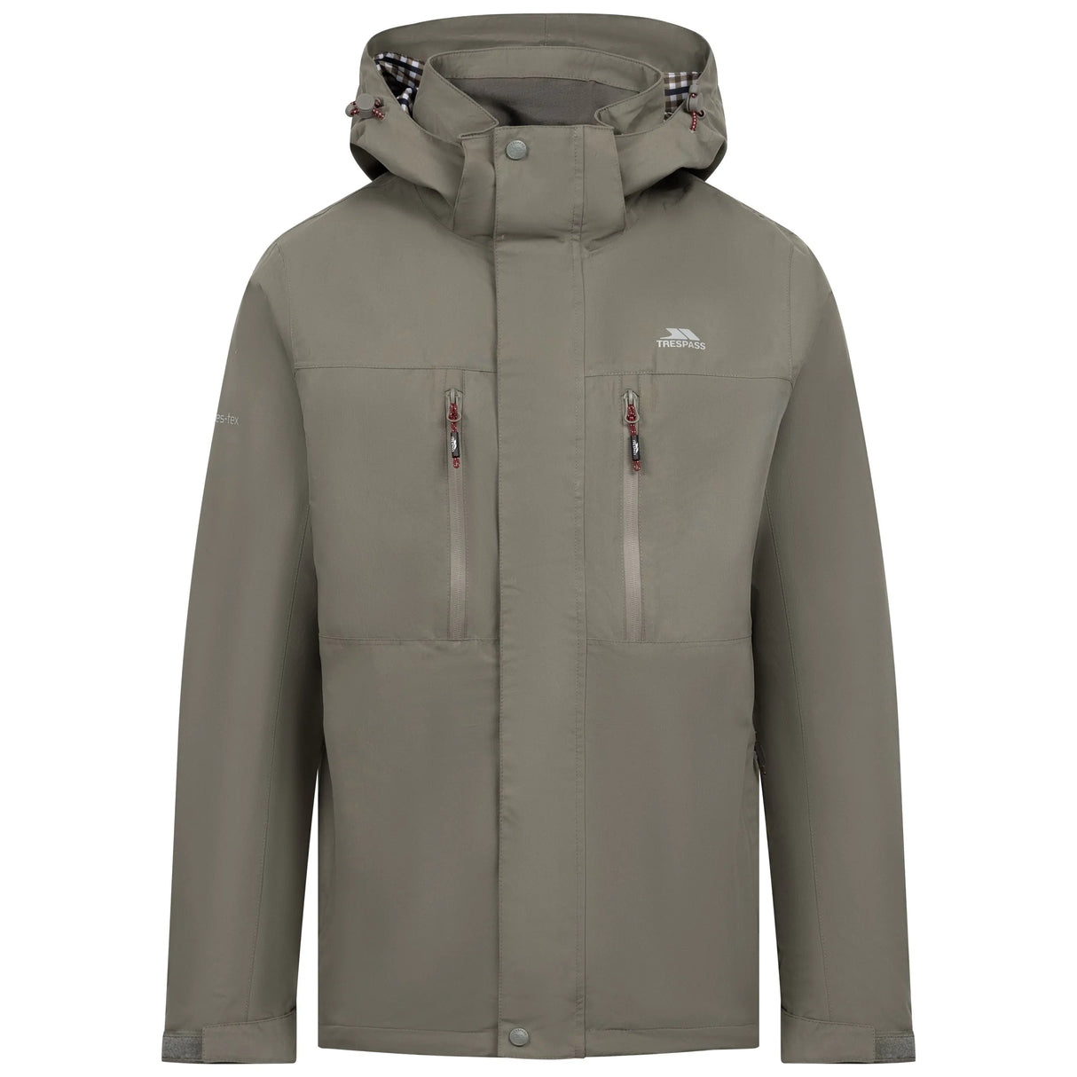 Trespass Griminish Storm Flap Men's Waterproof Jacket - Green Smoke