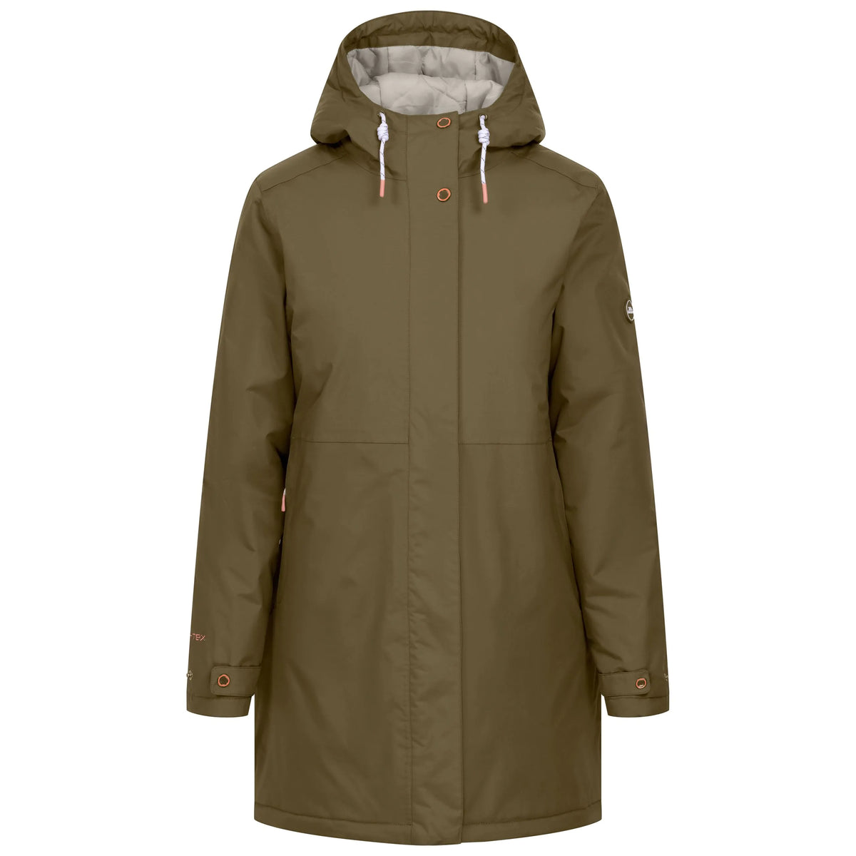 Trespass Melissa Women's Long Rain Jacket - Light Khaki