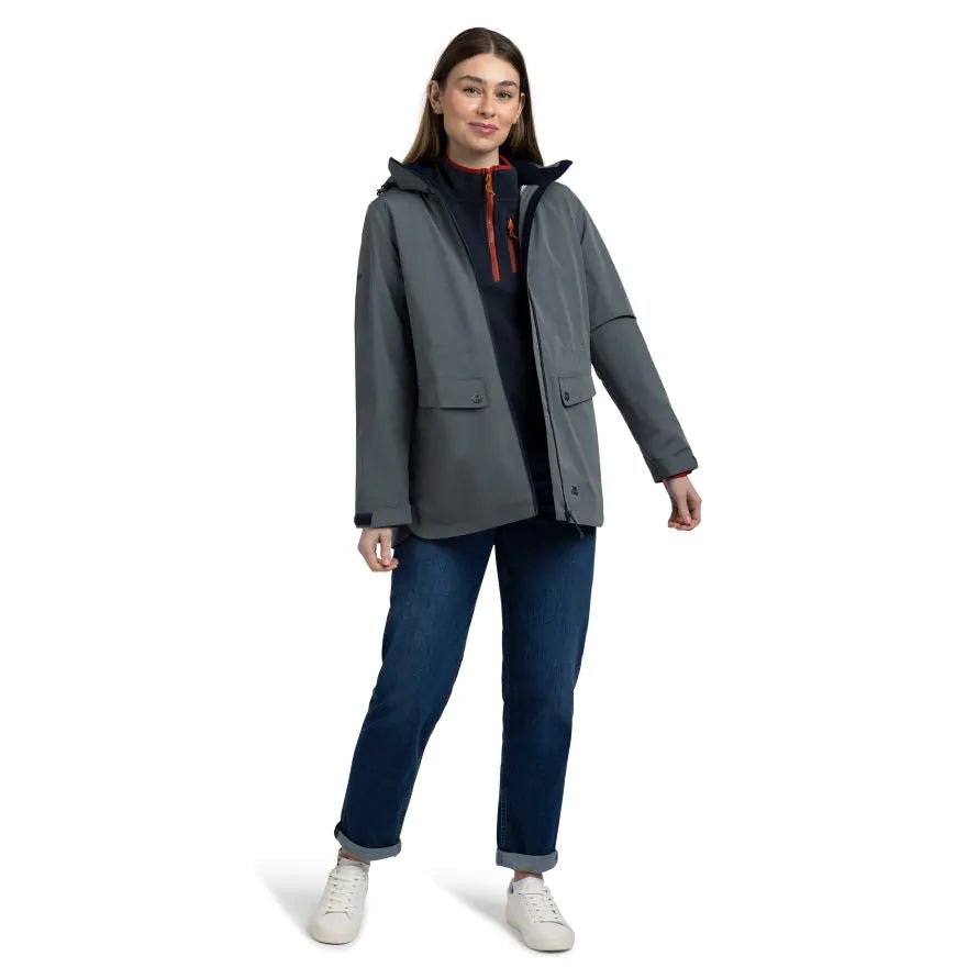 Trespass Tiverton Hooded Waterproof Women's Jacket - Teal Mist - Old Railway Line Garden Centre