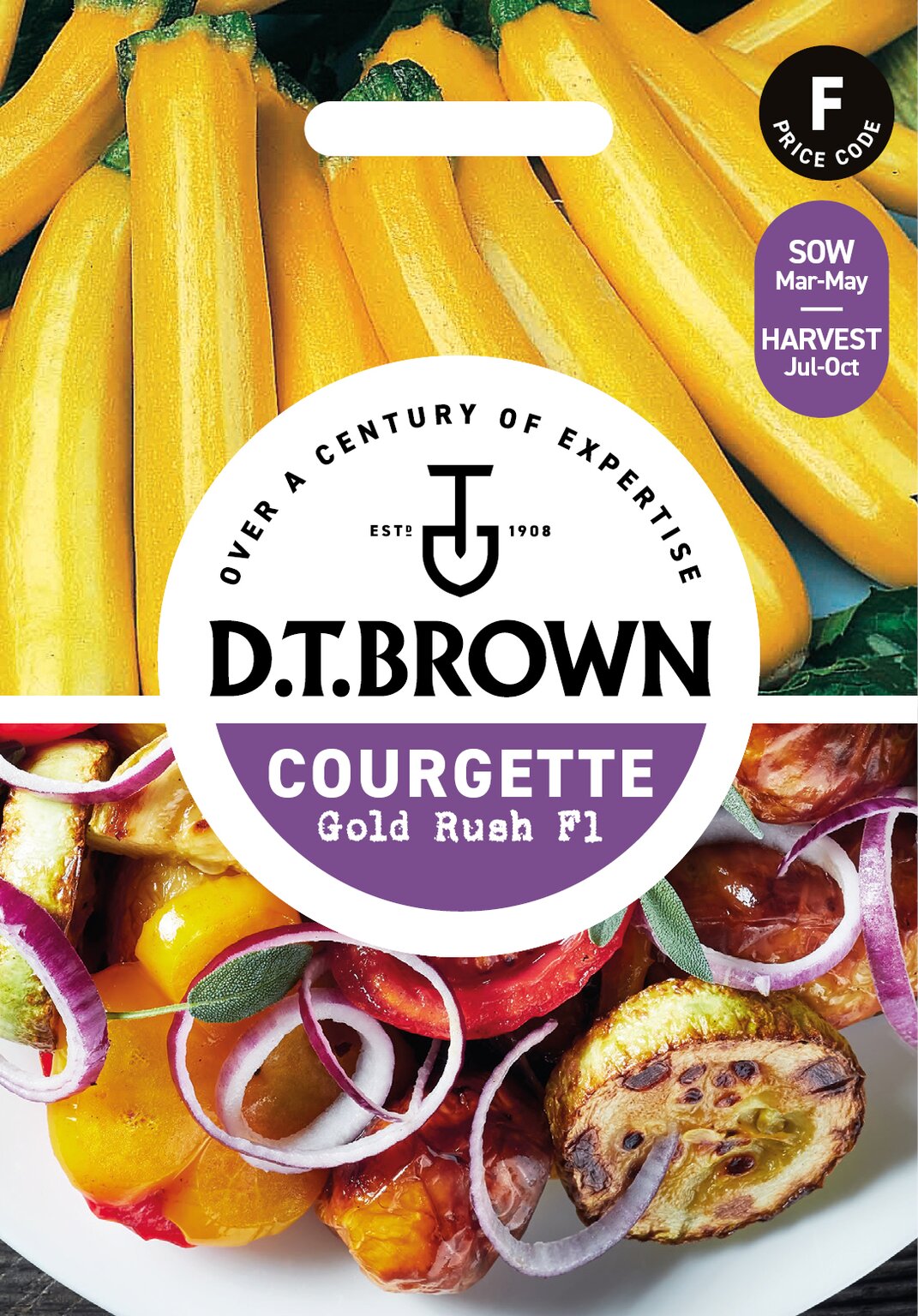 D.T. Brown 'Courgette' Gold Rush F1 Seeds