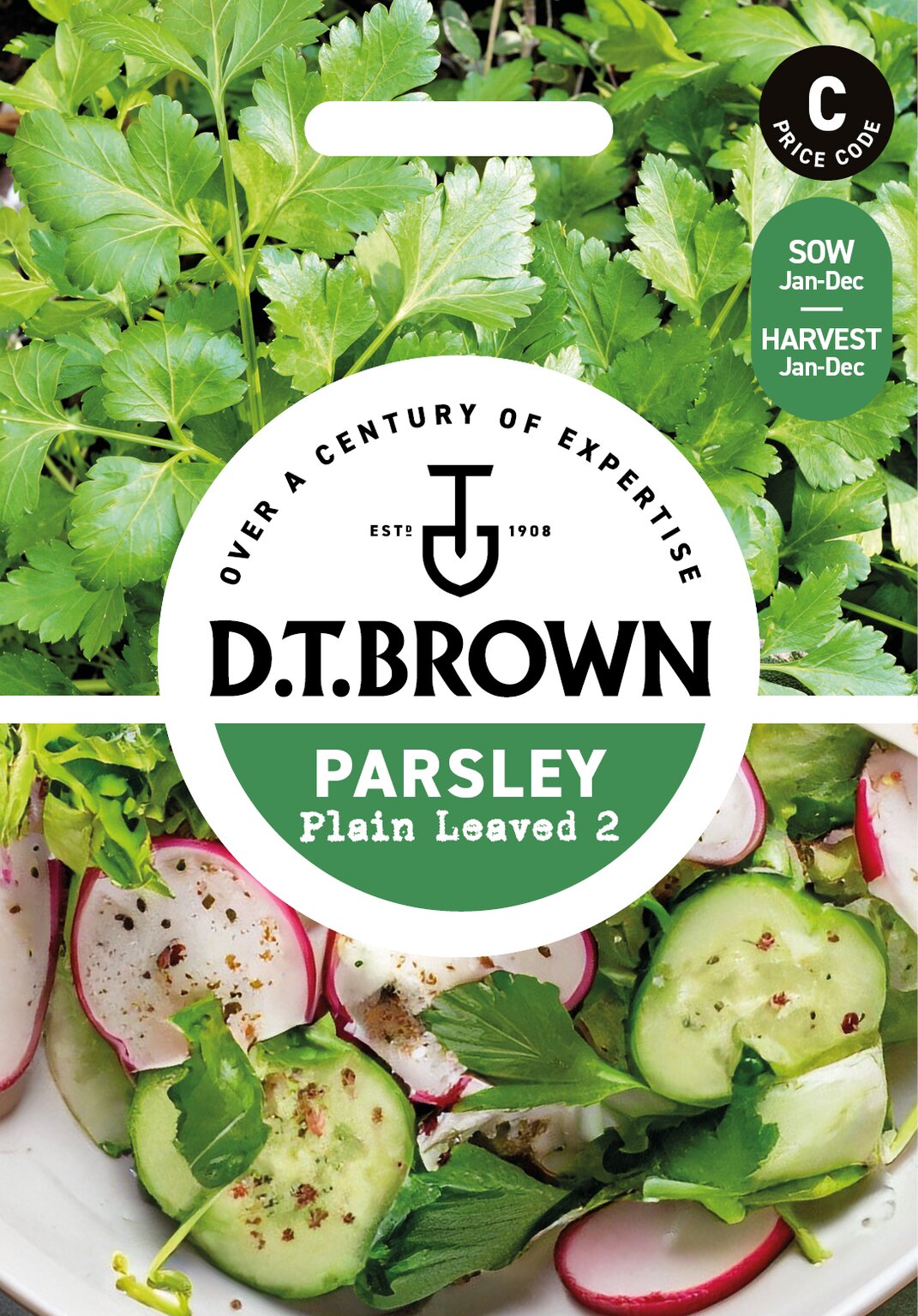 D.T. Brown Plain Leaved 'Parsley' Seeds