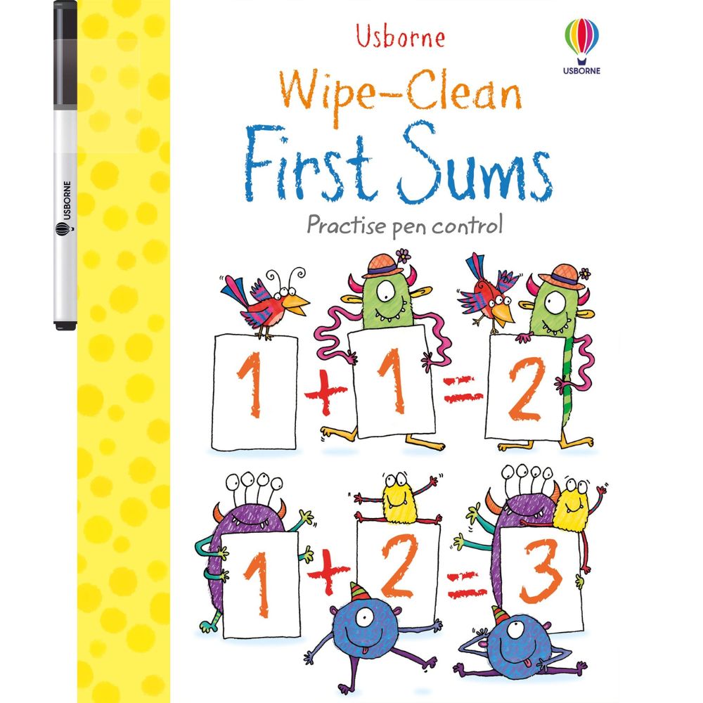 Usborne Wipe Clean First Sums Activity Book by Jessica Greenwell