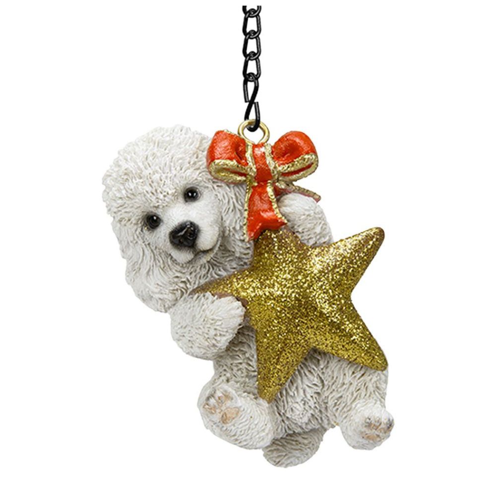Vivid Arts 8cm Hanging White Poodle With Star Pet Pal
