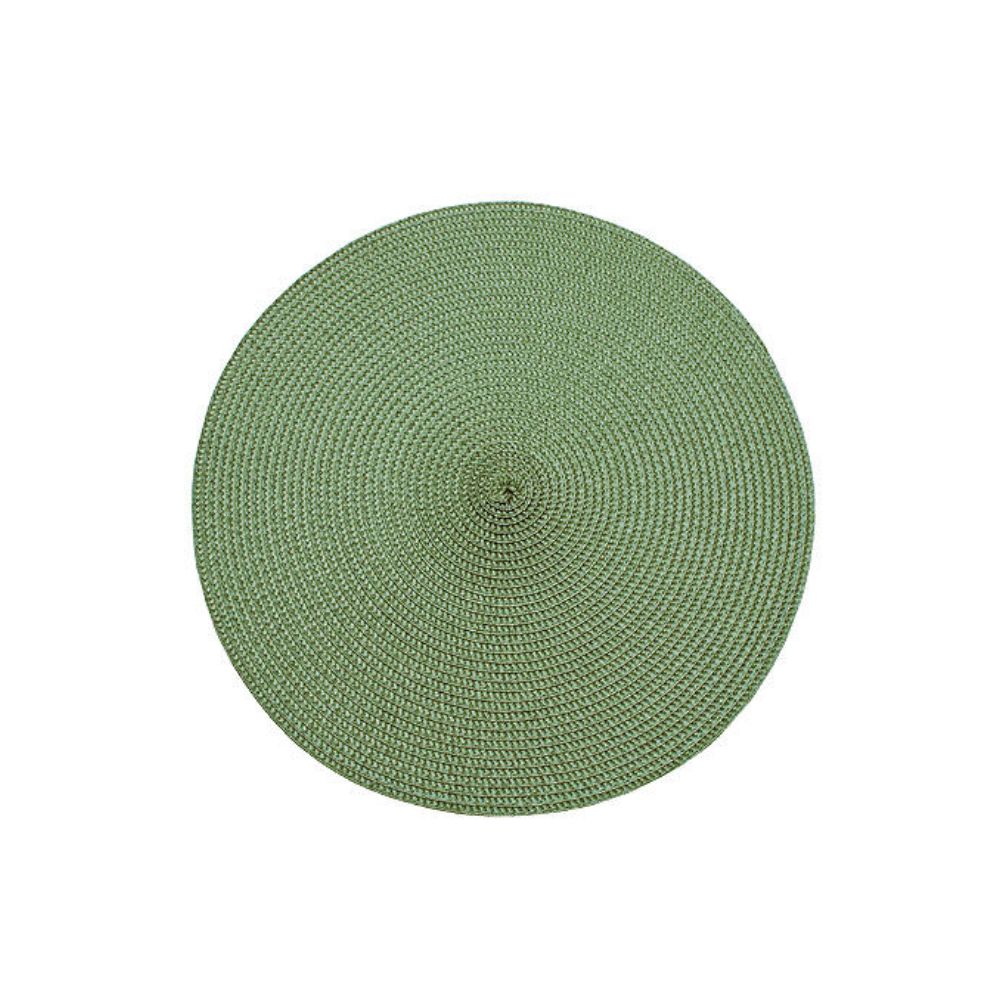 Walton & Co 35cm Olive Green Circular Ribbed Placemat