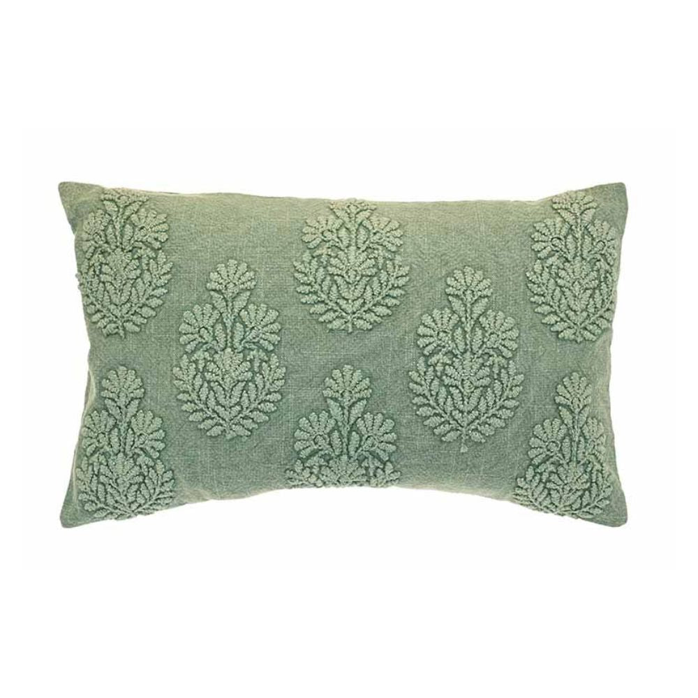 Walton & Co 50cm Olive Embroidered Buttermere Cushion