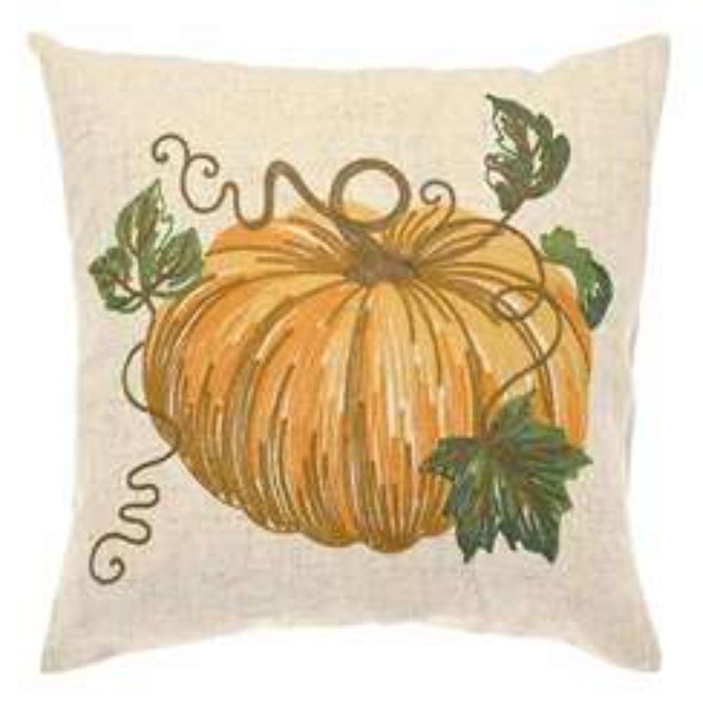 Walton & Co Embroidered Pumpkin Cushion