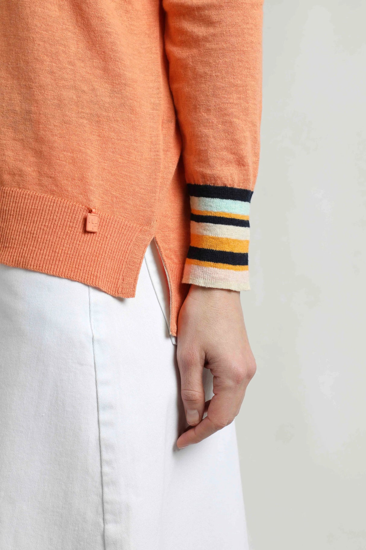 Weird Fish 16 Peach Blossom Lightweight Outfitter Crew Jumper - Old Railway Line Garden Centre