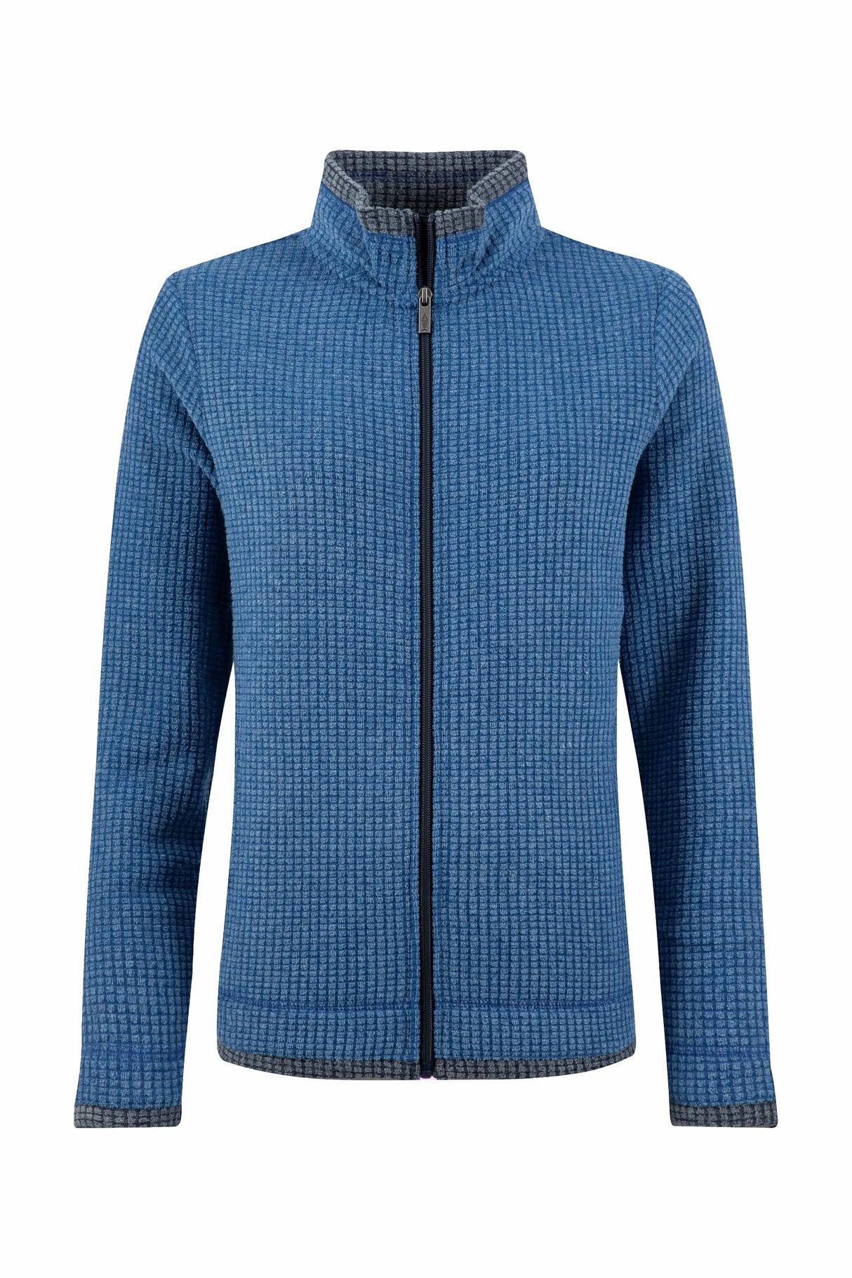 Weird Fish Ariana Full Zip Grid Fleece - Estate Blue