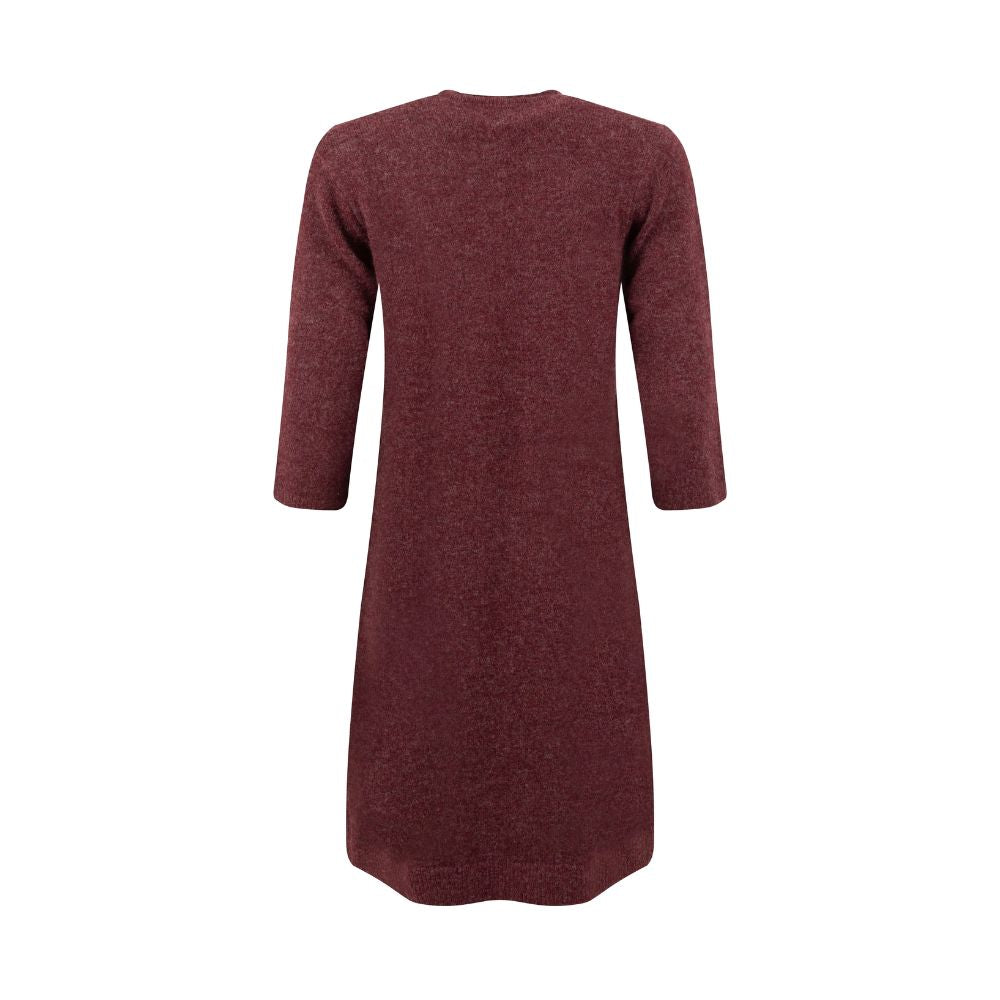 Weird Fish Astra Knitted Dress - Deep Crimson