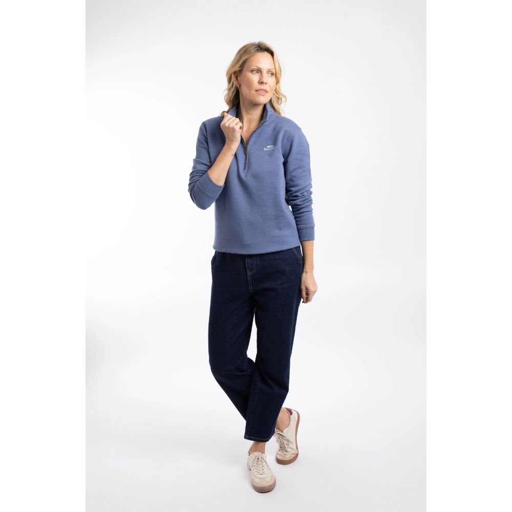 Weird Fish Avery 1/4 Zip Women's Fleece - Faded Blue