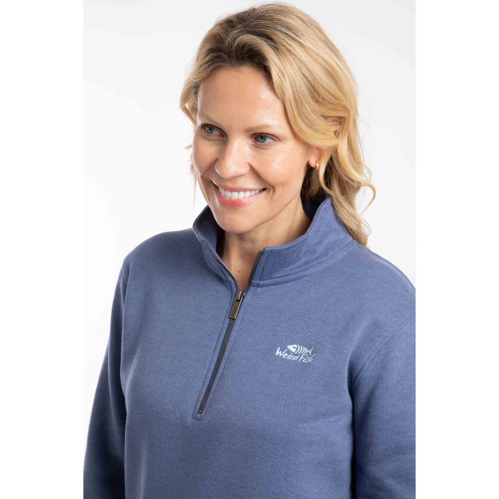 Weird Fish Avery 1/4 Zip Women's Fleece - Faded Blue