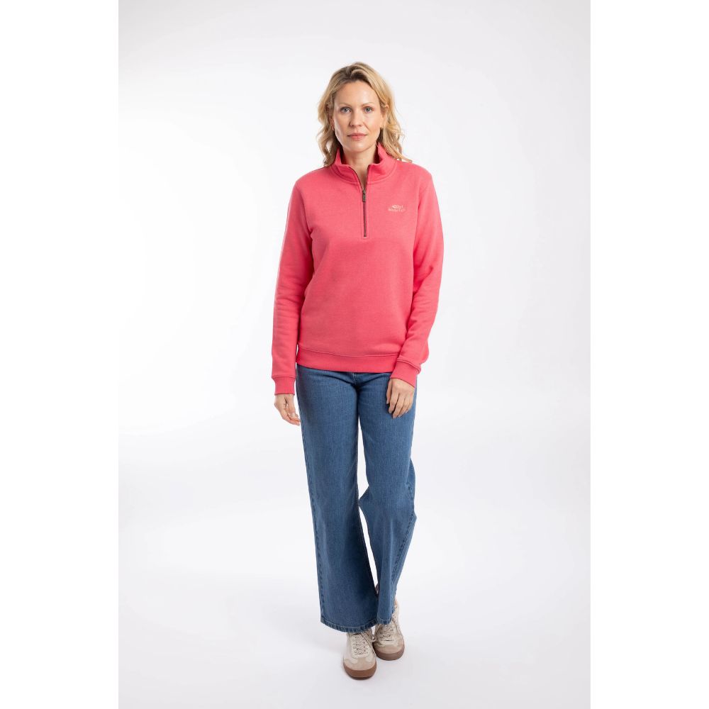Weird Fish Avery 1/4 Zip Women's Freece - Flamingo Pink