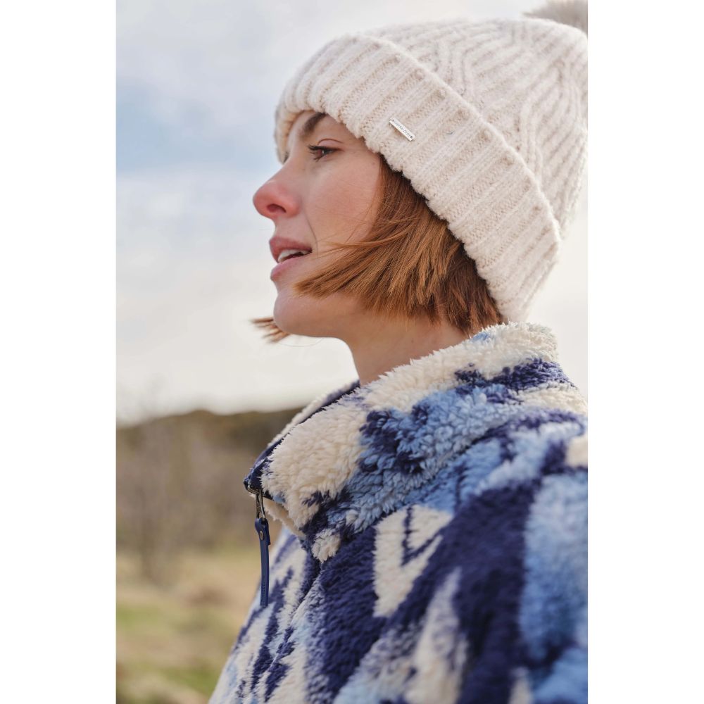 Weird Fish Blagdon Sparkle Bobble Hat - Chalk