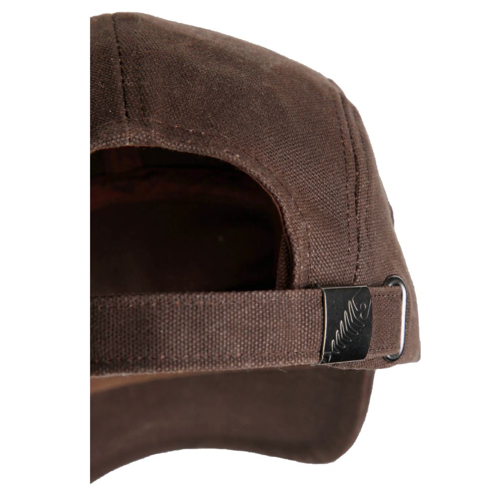 Weird Fish Bowers Waxed Canvas Cap - Bark Brown