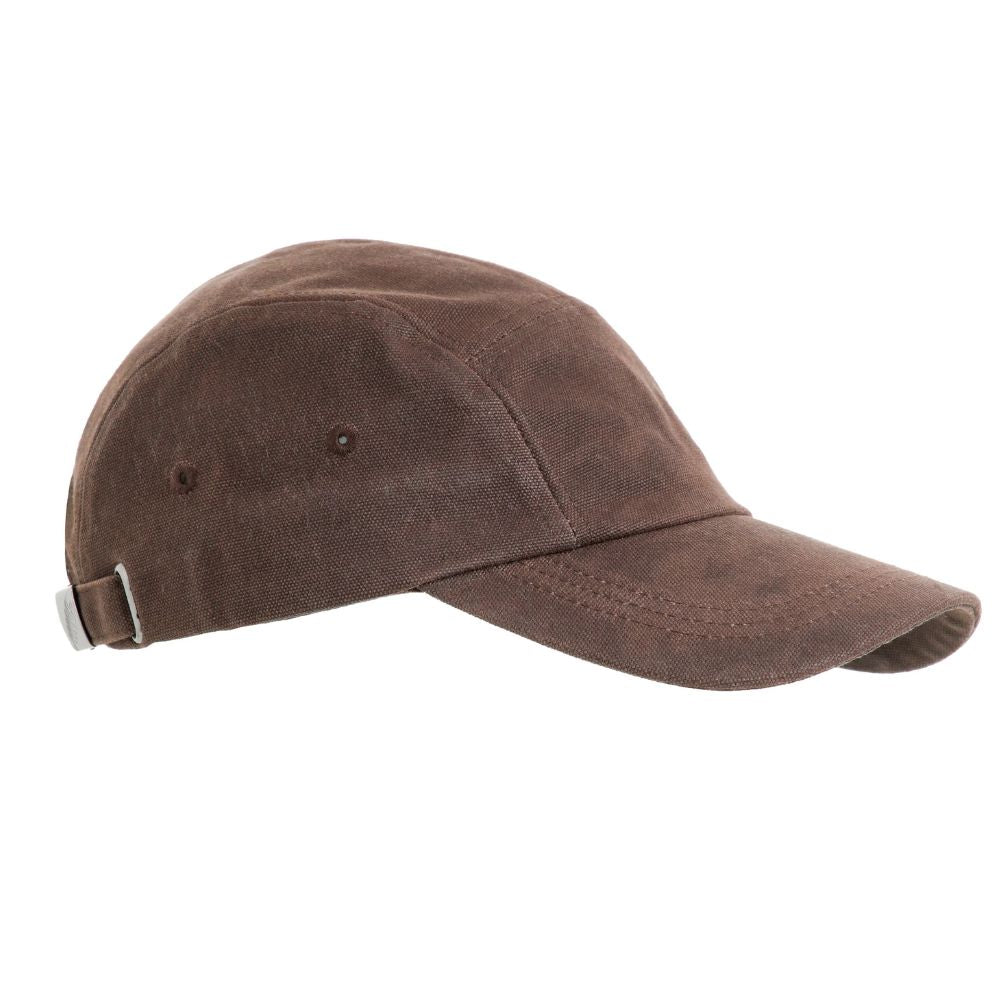 Weird Fish Bowers Waxed Canvas Cap - Bark Brown