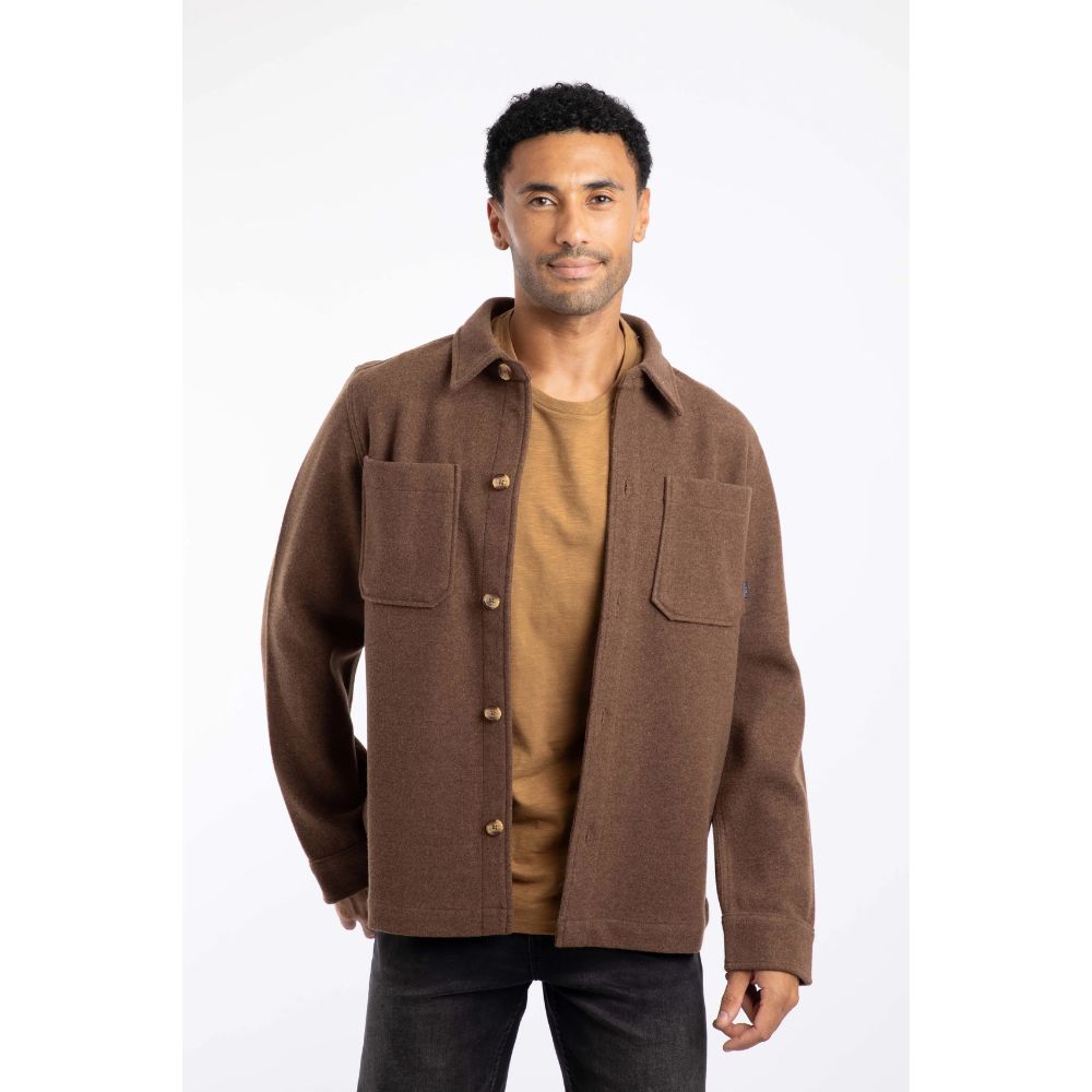 Weird Fish Charles Plain Over Shirt Jacket - Mocha