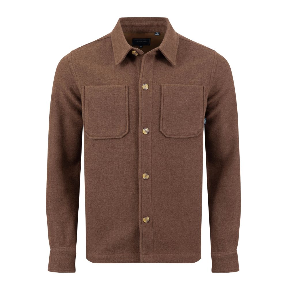 Weird Fish Charles Plain Over Shirt Jacket - Mocha