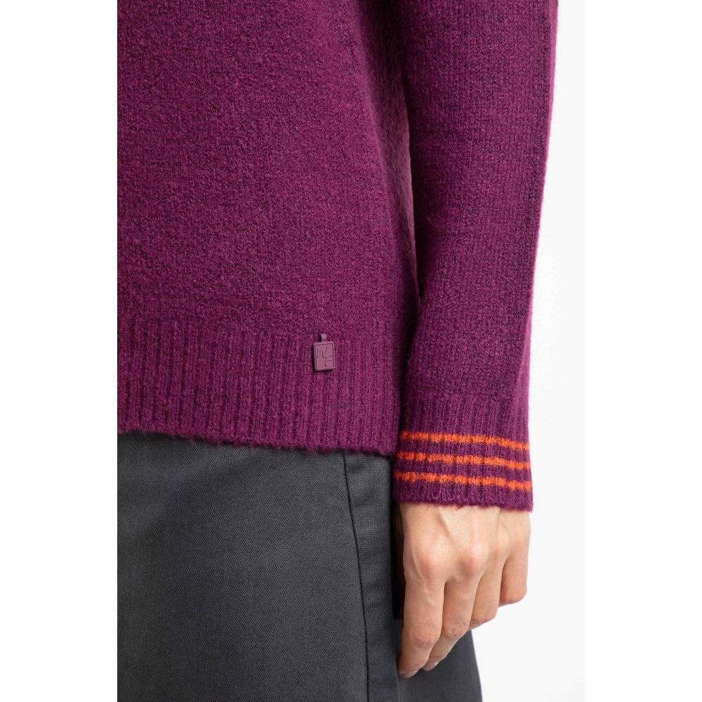 Weird Fish Dawkins Eco Tipped Jumper - Beetroot