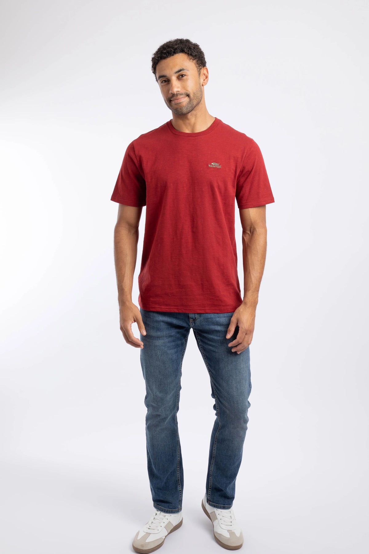 Weird Fish Fished Branded T-Shirt - Barn Red