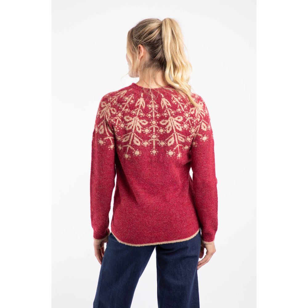 Weird Fish Miska Fair Isle Jumper - Rhubarb