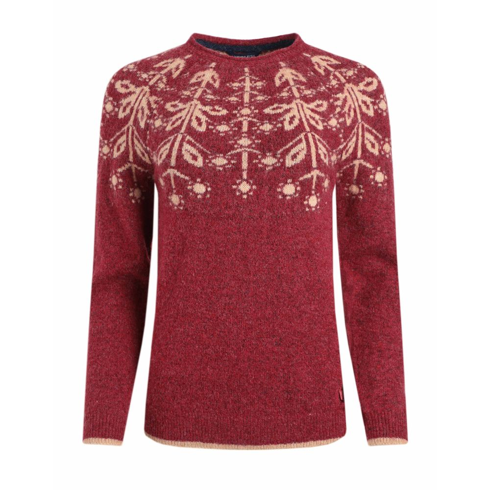 Weird Fish Miska Fair Isle Jumper - Rhubarb