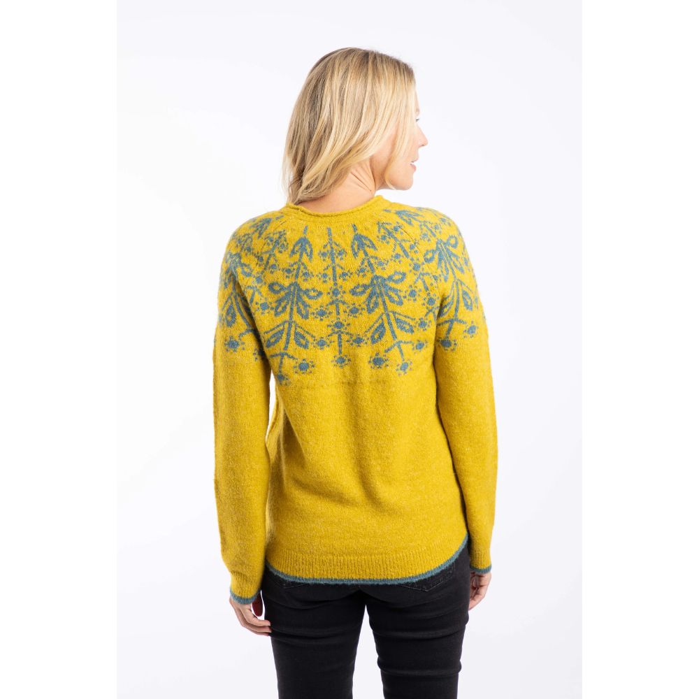 Weird Fish Miska Fair Isle Jumper - Yellow