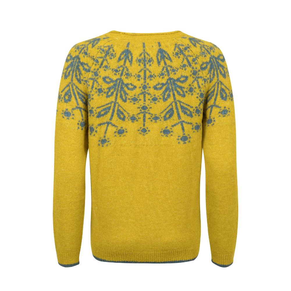 Weird Fish Miska Fair Isle Jumper - Yellow
