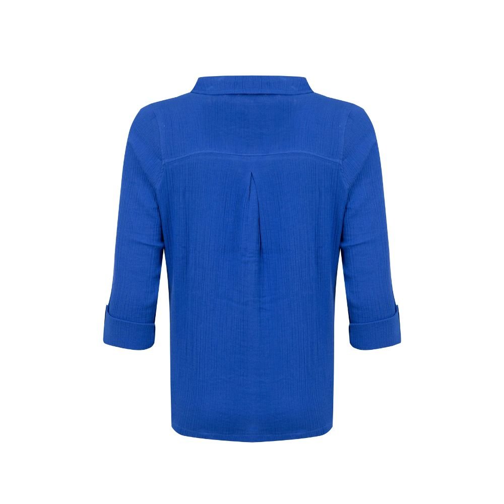 Weird Fish Suria Double Cloth Shirt - Mazarine Blue - Old Railway Line Garden Centre