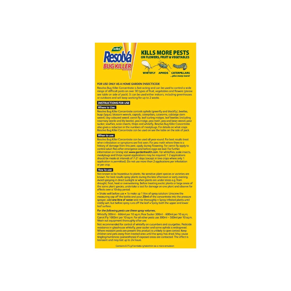 Westland Resolva 250ml Bug Killer Concentrate - Old Railway Line Garden Centre